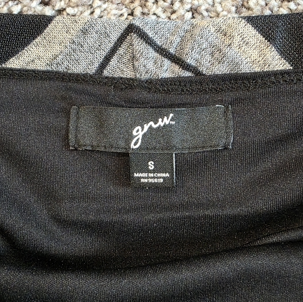GNW Striped Maxi Skirt in Black, Gray, and Blues- Size Small - Picture 3 of 5